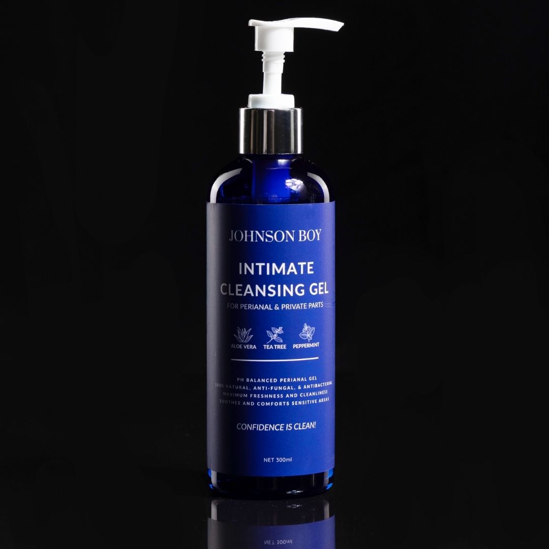 Johnson Boy Intimate Cleansing Gel formulated for intimate skin, natural botanical cleansing gel