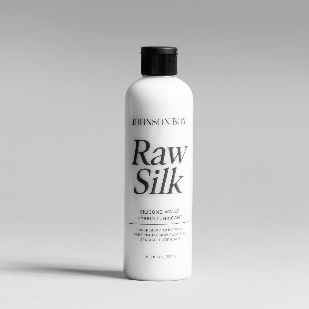 Raw Silk hybrid silicone lubricant 250ml bottle by Johnson Boy