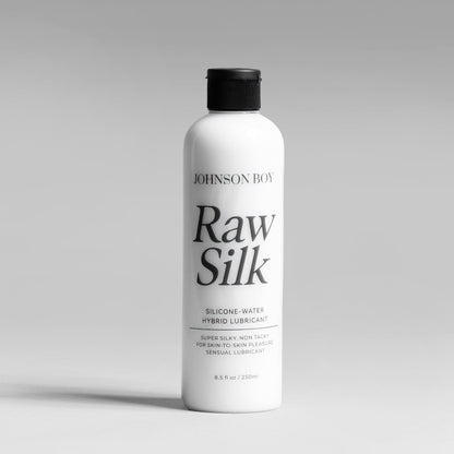 Raw Silk hybrid silicone lubricant 250ml bottle by Johnson Boy